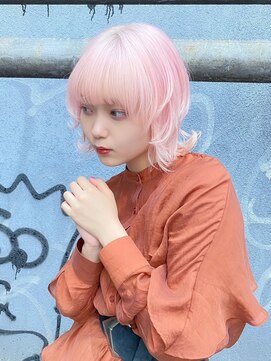 リアイス(Re:ICE) ミニウルフ/くすみブルー/流れるレイヤー/インナーハイライト