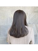 お客様スナップ　艶髪セミロング/ダークグレージュ
