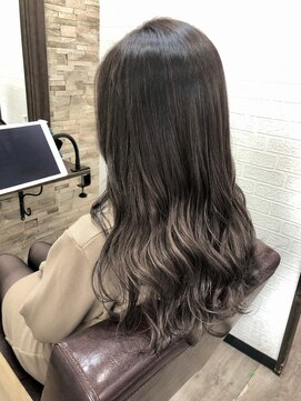 ハサミバイアトリエナガノ 千葉(8sami by atelier nagano) デザインカラー/レイヤーカット/ウエットヘア/オリーブベージュ