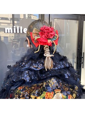 ミル 今治(1003 mille IMABALI) 成人式・卒業式に!紐とお花のローポニー