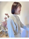 【似合わせカット】おとな可愛い切りっぱなしボブ