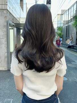 シティ(CITY) レイヤーカット ダークブラウン 韓国ヘア ブリーチなし