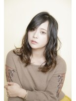 ルルディ バイ アフロディーテ銀座(luludi by APHRODITE) 黒髪/グレーベージュ/レイヤーロング/前髪パーマ/銀座