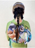 成人式ストレートローポニー