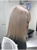 10314ブロンドホワイトアッシュシャギーボブミルクティーカラー