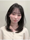 韓国風/レイヤー/小顔/前髪カット/髪質改善/グレージュ/透明感