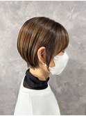 大人可愛いショートボブスタイル/ひし形ショートボブ