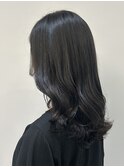 【江添茉友】ナチュラルブラック/艶髪/韓国巻き
