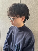 ニアウ 太田店(Niau)&nbsp;メンズミディアム波巻きスパイラルパーマツイストパーマ刈り上げ