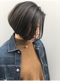 アッシュブラウン×大人ショートボブ k