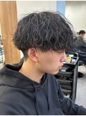 シャドウパーマメンズカットスパイラルパーマツイスパ波巻き