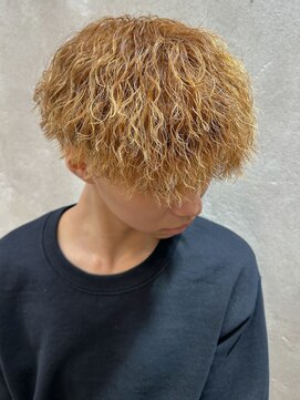 ルースト 渋谷店(ROOST) ツイストスパイラル×ブラウン×金メッシュ