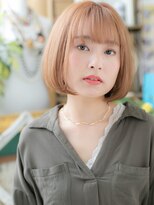 カバーヘア ブリス 北浦和(COVER HAIR bliss)&nbsp;マロンブラウン韓国風切りっぱなし丸みボブh4北浦和20代30代40代