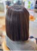 ミディアムボブ×髪質改善縮毛矯正