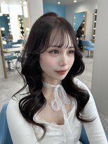 ボタン 熊本(VOTAN)&nbsp;透ける暗髪/レイヤーカット/顔まわり/韓国ヘア/熊本美容室