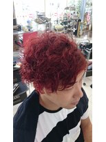 髪こうぼう&nbsp;赤髪クルクルパーマ