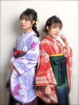 ネオリーブアオバ 高田馬場店(Neolive aoba) 【高田馬場/aoba】2019年卒業式 袴着付け&ヘアセットスタイル