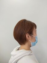 キュウヘアー(KYUU HAIR)&nbsp;耳かけショート×ミルクティーベージュ