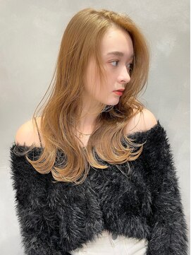 トルネード(TORNADO) 韓国風ヘア 外国人風ヘア くびれヘア オレンジベージュM1117