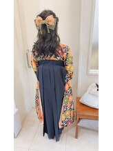 ミチ(michi)&nbsp;卒業　袴着付け　ダウンスタイル