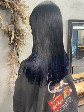 ロリム(RorriM) グラデーションカラー　ネイビーブルー　ダブルカラー