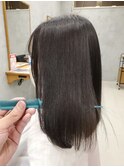 セミロング/髪質改善縮毛矯正/髪質改善/韓国風/韓国ヘア