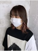 インナーカラーピンクベージュ10代20代錦糸町北口