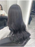 ブリーチなしでも◯「透明感アッシュブラック」