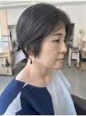 暗髪カラー×ハンサムショート