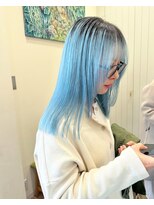 モリオフロムロンドン 大宮店(morio from London)&nbsp;【morio坪井】ケアブリーチ ×水色