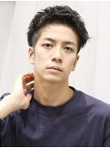 メンズカットツーブロックビジネスショートスタイル眉毛カット