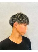 メッシュハイライトスパイラルパーマツイストパーマツーブロック