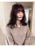 ほんのりレイヤーとピンクブラウンカラー