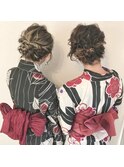 浴衣セット×ショートヘア