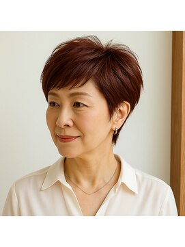 スープレックス ヘアーデザイン(SOUPREX HAIR DESIGN) ミセスキャラメルブラウンベリーショート　30代 40代 50代 60代