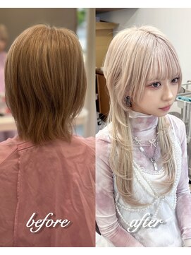 ガルボヘアー 心斎橋店(garbohair) 心斎橋プルエクステプルシールエクステロングウルフ