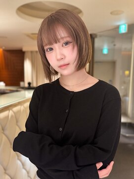 ヤヨイブレインズ グランデ 桂(YAYOI BRAINS GRANDE) ボブ×ブリーチ