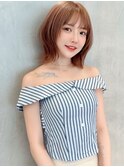大人ガーリー/レイヤーショート/前髪白髪/20代30代40代50代/柏柏