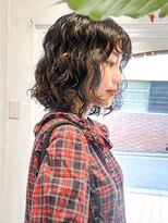 ラレイ ハラジュク(Lalei harajuku)&nbsp;【白石】ウェーブヘアレディーススパイラルパーマボブ原宿