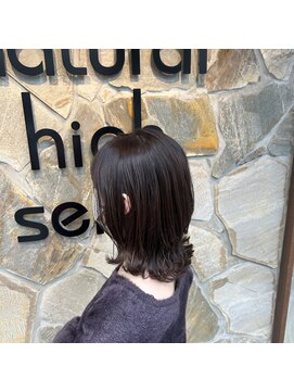 ナチュラルハイセンス 本店(natural high sense) ブラウニーカラー外ハネヘア 似合わせカット/町屋駅