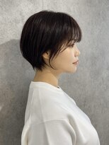 エアー 青山(AIR) 前髪あり耳掛け丸みボブコンパクトショート20代30代40代50代