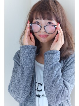 リッシュ(Hair&Eyelash Riche) メガネボブ/ナチュラルロブ/大人ガーリー/眼鏡女子/眉上バング