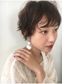 透明感アッシュでふんわりショートボブ★BUZZ秋山