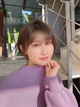 ロンド ストラーダ 心斎橋(Lond strada) 【津賀 涼】ショートグレージュカラーボブウルフココアベージュ