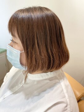 ヘアーデザイン フィーカ 大在店(hair Design fika.) ナチュラルパーマ丸みボブ