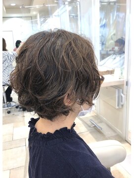 サイン(SIGN) 大人可愛いショートボブパーマ/SIGN大倉山/シアーイルミナカラー