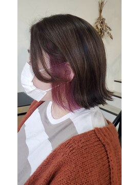 ノア(noa.) 『デザインカラー』ピンクバイオレットインナーカラー