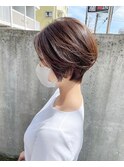 ショートボブ_ツヤ髪ショートヘア