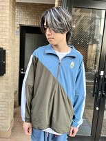 ハグ 横浜(HUG)&nbsp;センターパートウルフ＊ホワイトハイライト