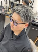 ▽ツイスパ　ホワイトメッシュ　スキンフェード